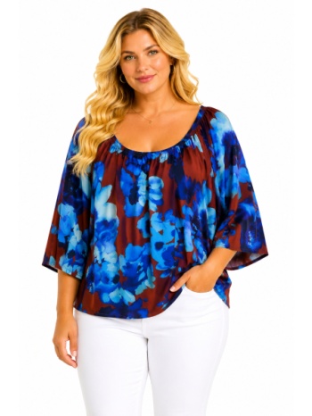 plus size μπλουζα κοντομανικη morena spain sh-31391-26bl