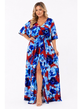 plus size φορεμα maxi κοντομανικο morena spain sh-92734-26dr