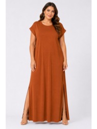 plus size φορεμα maxi κοντομανικο morena spain sh-92036-26dr