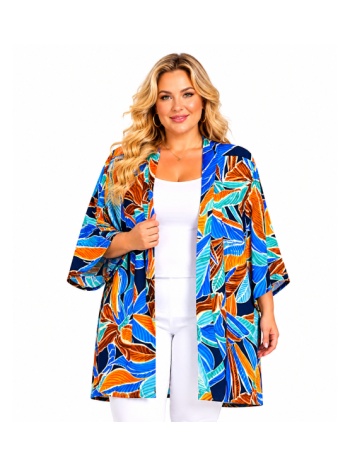 plus size ζακετα κοντομανικη morena spain sh-64935-26ca