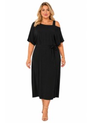 plus size φορεμα maxi κοντομανικο morena spain sh-92972-26dr