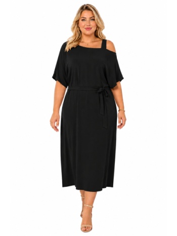 plus size φορεμα maxi κοντομανικο morena spain sh-92972-26dr