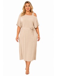 plus size φορεμα maxi κοντομανικο morena spain sh-92972-26dr
