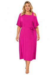 plus size φορεμα maxi κοντομανικο morena spain sh-92972-26dr