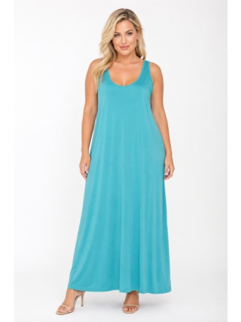 plus size φορεμα maxi αμανικο morena spain sh-92107-26dr