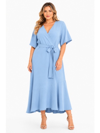 plus size φορεμα midi κοντομανικο morena spain sh-92072-26dr
