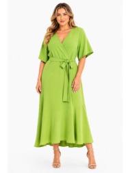 plus size φορεμα midi κοντομανικο morena spain sh-92072-26dr