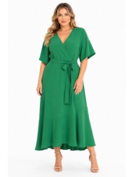 plus size φορεμα midi κοντομανικο morena spain sh-92072-26dr