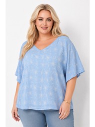 plus size μπλουζα κοντομανικη morena spain sh-31494-26bl