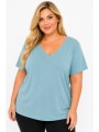 plus size μπλουζα κοντομανικη morena spain sh-31710-26bl