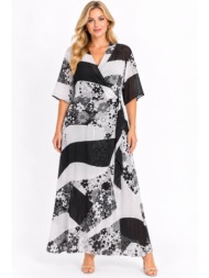 plus size φορεμα maxi κοντομανικο morena spain sh-92110-26dr