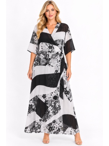 plus size φορεμα maxi κοντομανικο morena spain sh-92110-26dr