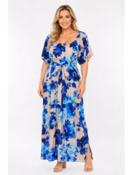 plus size φορεμα maxi κοντομανικο morena spain sh-92023-26dr
