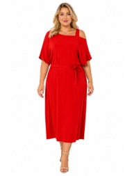 plus size φορεμα maxi κοντομανικο morena spain sh-92972-26dr
