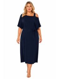 plus size φορεμα maxi κοντομανικο morena spain sh-92972-26dr
