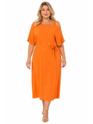 plus size φορεμα maxi κοντομανικο morena spain sh-92972-26dr