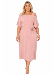 plus size φορεμα maxi κοντομανικο morena spain sh-92972-26dr