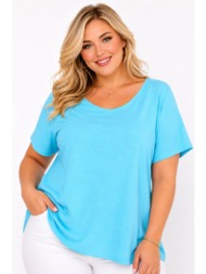 plus size μπλουζα κοντομανικη morena spain sh-31493-26bl