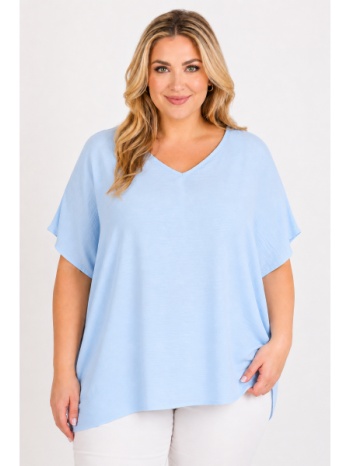 plus size μπλουζα κοντομανικη morena spain sh-31720-26bl