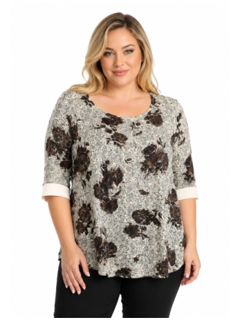 plus size μπλουζα κοντομανικη morena spain sh-31448-26bl