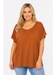 plus size μπλουζα κοντομανικη morena spain sh-55240-1-26bl