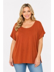 plus size μπλουζα κοντομανικη morena spain sh-55240-1-26bl