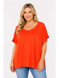 plus size μπλουζα κοντομανικη morena spain sh-55240-1-26bl