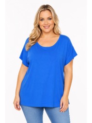 plus size μπλουζα κοντομανικη morena spain sh-55240-1-26bl