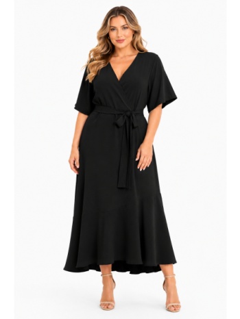 plus size φορεμα midi κοντομανικο morena spain sh-92072-26dr