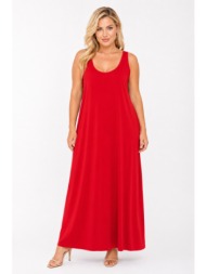 plus size φορεμα maxi αμανικο morena spain sh-92107-26dr