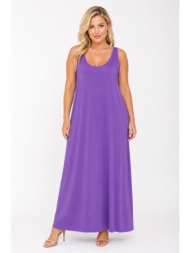 plus size φορεμα maxi αμανικο morena spain sh-92107-26dr