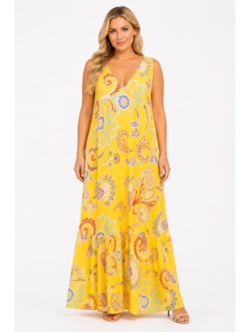 plus size φορεμα maxi αμανικο morena spain sh-92155-26dr
