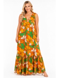 plus size φορεμα maxi αμανικο morena spain sh-92155-26dr