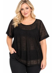 plus size μπλουζα κοντομανικη morena spain wh-31622-27bl