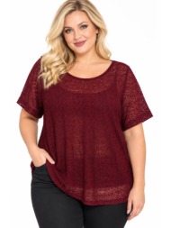 plus size μπλουζα κοντομανικη morena spain wh-31622-27bl