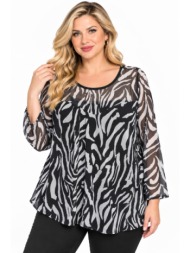 plus size μπλουζα μακρυμανικη morena spain wh-39602-27bl