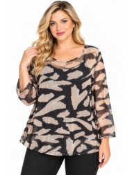 plus size μπλουζα μακρυμανικη morena spain wh-39602-27bl