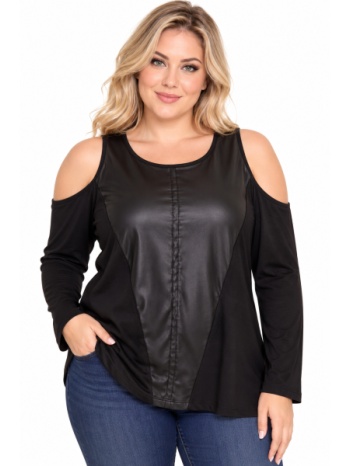 plus size μπλουζα μακρυμανικη morena spain wh-39462-27bl