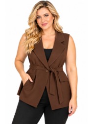 plus size γιλεκο αμανικο morena spain wh-61973-27ve