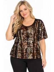 plus size μπλουζα κοντομανικη morena spain wh-31600-27bl