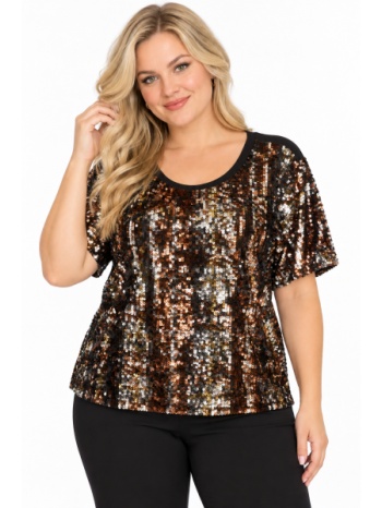 plus size μπλουζα κοντομανικη morena spain wh-31600-27bl