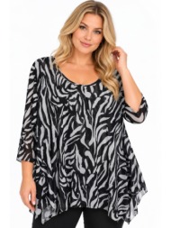 plus size μπλουζα μακρυμανικη morena spain wh-39601-27bl