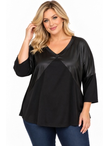 plus size μπλουζα μακρυμανικη morena spain wh-39605-27bl
