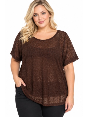 plus size μπλουζα κοντομανικη morena spain wh-31622-27bl