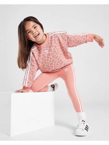 adidas originals leopard print crew παιδικό σετ φόρμας