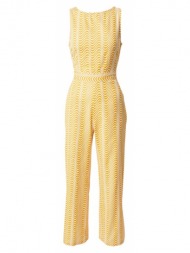 springfield ολόσωμη φόρμα `lino` κίτρινο / λευκό υλικό:βαμβάκι=85%,λινό=15%