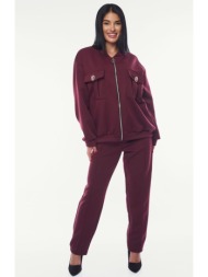 σετ μπλουζα & παντελονα μπορντο μπορντό