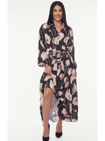 φορεμα floral maxi μαύρο