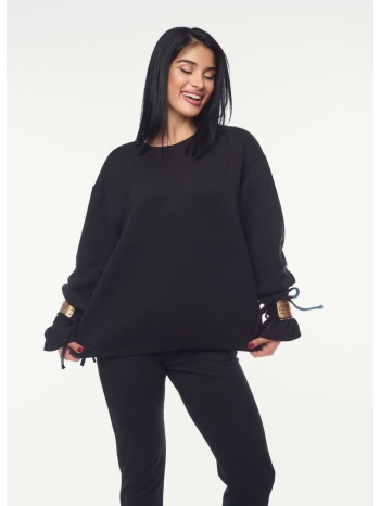 μπλουζα με χρυσους κρικους μαύρο