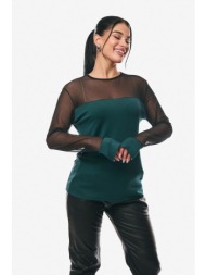 μπλουζα με διαφανεια κυπαρισσι κυπαρισσί